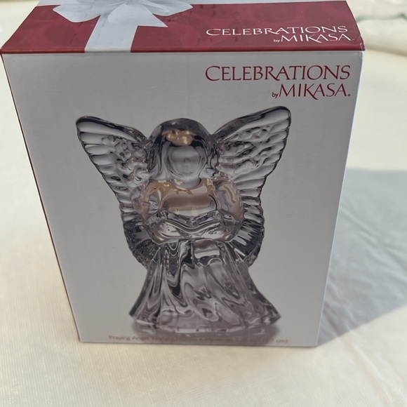 NIB Mikasa Crystal Praying Angel Tealight Holder - Picture 4 of 8